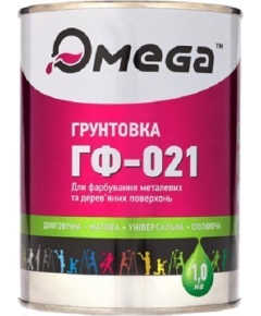 Грунтовка Omega ГФ-021 для деревянных и металлических поверхностей