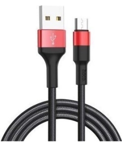 Кабель передачи данных HOCO X26 micro USB Series 1m (черно-красный)