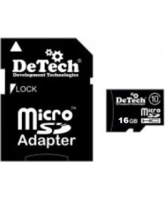 Карта памяти DeTech MC-16Gb(C10 с адаптером)