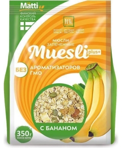 Мюсли с Бананом Matti Muesli Plus Банан 350 г (4610007395601)