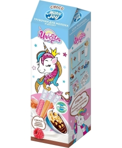 Трубочки Конфитрейд MILKY JOY CHOCO UNICORN для молока и десерт с сюрпризом, 38г