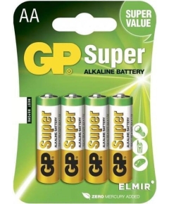 Батарейка GP SUPER Alkaline 15ARS AA Спайка 4шт