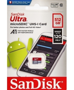 Карта памяти microSDXC 512 ГБ SanDisk Ultra (SDSQUAC-512G-GN6MN)