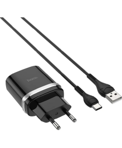 Зарядное устройство USB сетевое hoco C12Q Smart (6931474716262)