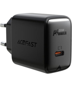 СЗУ ACEFAST A1 PD20W single USB-C charger (EU). Цвет: черный