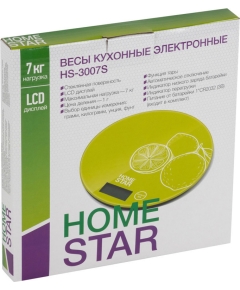 Весы кухонные электронные HOMESTAR HS-3007S, 7 кг, фрукты. 003063-SK