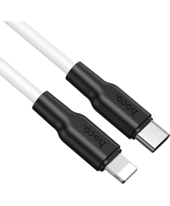 Кабель Lightning HOCO X21Plus silicone charging cable black-white