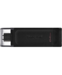 Флеш Диск Kingston 64Gb DataTraveler 70 Type-C DT70/64GB USB3.2 черный