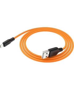 Кабель Lightning HOCO X21 silicone charging cable Balck/Orange