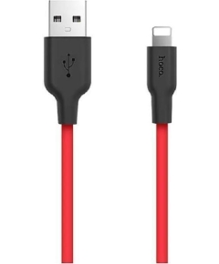 Кабель Lightning HOCO X21 silicone charging cable Balck/Red