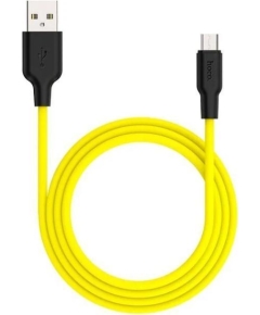 Кабель Micro USB HOCO X21Plus Fluorescent Silicon yellow