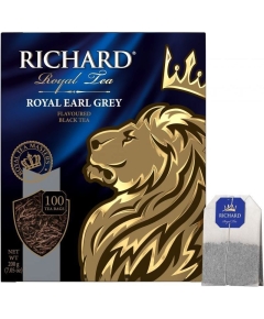 Чай черный RICHARD "Royal Earl Grey" ароматизированный 100 пакетиков