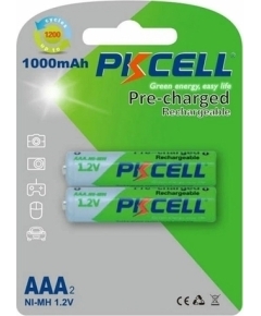 Аккумулятор AAA 1000mAh PKCELL (NI-MH RTU AAA1000-2B)