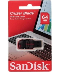 флеш-драйв SANDISK Cruzer Blade 64Gb Black/red