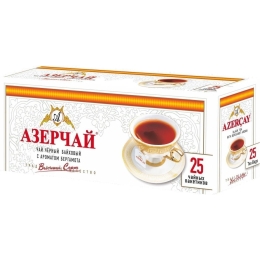 Чай черный пакетированный Azercay 25пак Бергамот 50 г (4630006820232)
