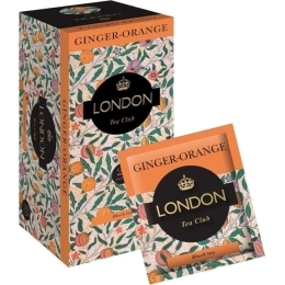 Чай черный пакетированный London 25пак сашет Имбирь-Апельсин 50 г (4607051543423)