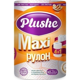 Бумажные полотенца Plushe Maxi 1 рулон 40м, 2 слоя(7942361015756)