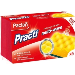 Губки кухонные Paclan Practi Multi-Wave 5 шт(4610015984521)