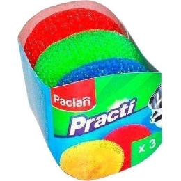 Губки кухонные пластиковые Paclan 3шт(4607036877703)