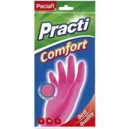 PACLAN Резиновые перчаток Comfort  (L) розовые