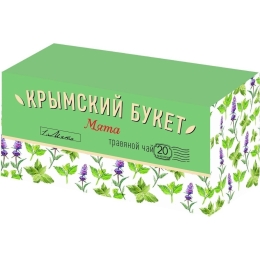 Чай пакетированный травяной Крымский букет 20 пак Мята 40 г (4607051543089)