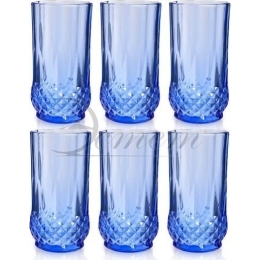 Набор стаканов 39060 для сока 6шт 250мл синий (8)