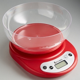 Весы электронные настольные 7 кг ВАСИЛИСА ВА-010 с чашей красные