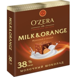 Шоколад O`Zera Milk & Orange 90 г (4600452021712)