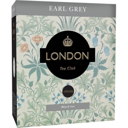 Чай черный пакетированный London 100 пак Earl Grey 200 г (4607051543812)