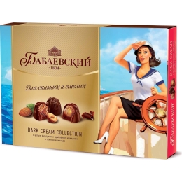 Набор конфет Бабаевский Dark Cream, Целый фундук и ореховый крем 200 г (4600300082032)