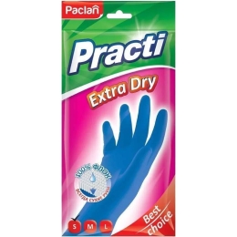 Paclan Practi Extra dry Пара резиновых перчаток р. S