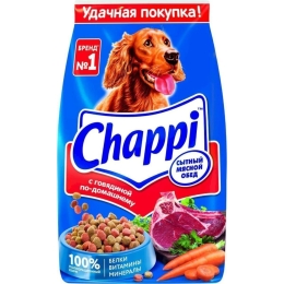 Сухой корм для собак Chappi Сытный мясной обед. С говядиной по-домашнему 2.5 кг (4011100158405)
