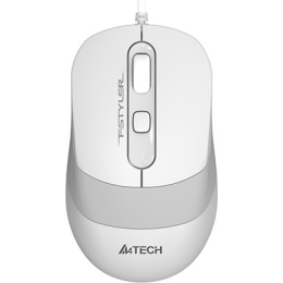 Мышь Проводная A4Tech Fstyler FM10 белый/серый оптическая (1600dpi)