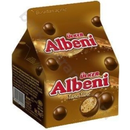 Шарики-печенье с карамелью покрытые молочным шоколадом ALBENI 5в1, (5*36гр)