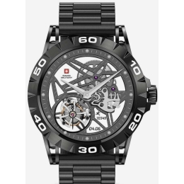 Умные часы Swiss Military Dom 2, темно-серый со стальным браслетом