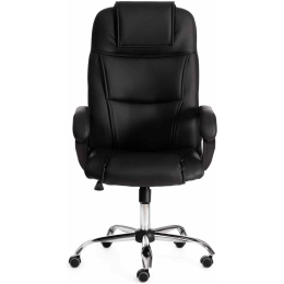 Офисное кресло TetChair Bergamo черная экокожа, хром