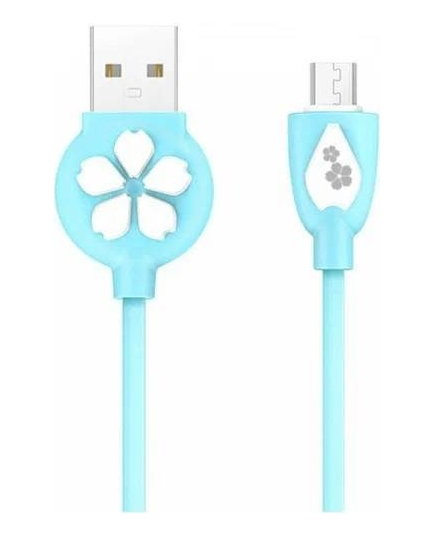 Кабель Hoco JP15 Sakura 2.4A micro USB TPE 1.2м (Sky Blue)