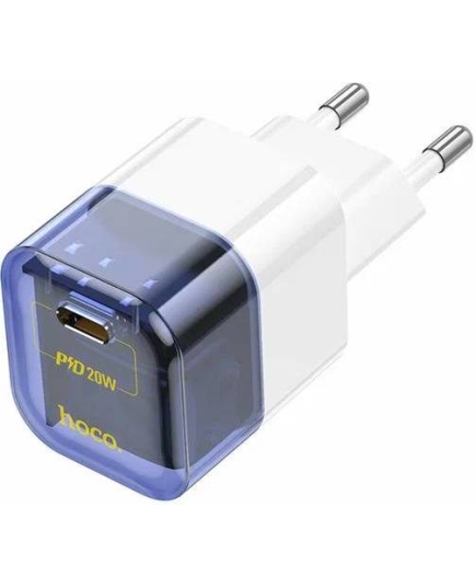 СЗУ Hoco C125A 1Type-C 3.0A PD 20W б/заряд. (Transparent Blue)