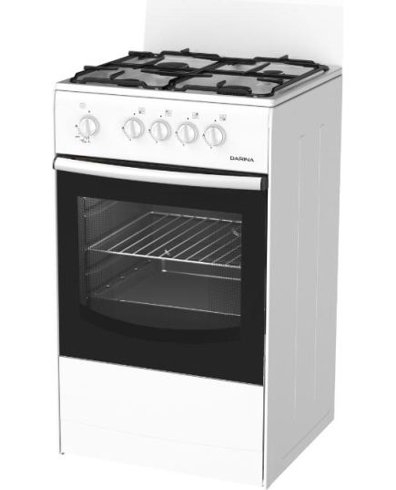 Плита Газовая Darina S GM 441 001 W белый, 85x50x50см, 4 конфорки, духовка 50 л