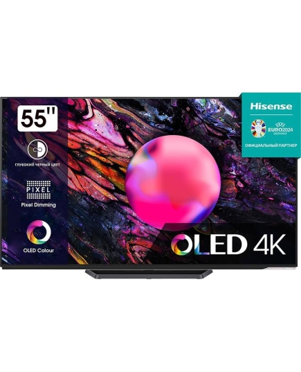 55" Телевизор Hisense 55A85K OLED черный 3840x2160, 4K Ultra HD, 120 Гц, Wi-Fi, Smart TV, VIDAA