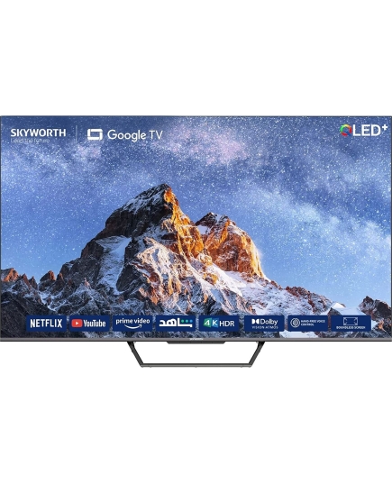 55" Телевизор SKYWORTH 55SUE9500 черный QLED 3840x2160, Ultra HD, 60 Гц, WI-FI, SMART TV, Google TV, Voice Control