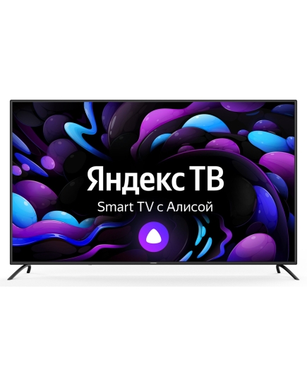 65" Телевизор Starwind SW-LED65UG402 стальной 3840x2160, Ultra HD, Frameless, 100 Гц, WI-FI, SMART TV, AV, HDMI, USB, DVB-C, DVB-T2, DVB-S2 Яндекс.ТВ