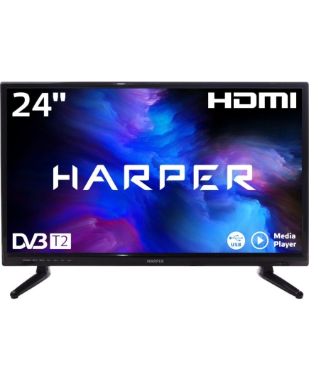 24" Телевизор Harper 24R470T чёрный 1366x768, HD READY, 50 Гц