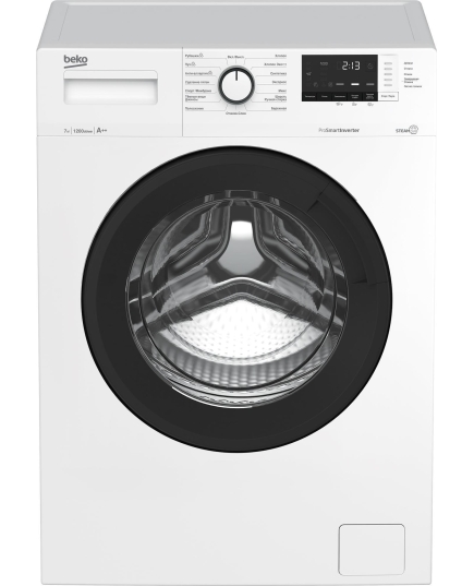 Стандартная стиральная машина Beko WSRE7612XAWI, с паром