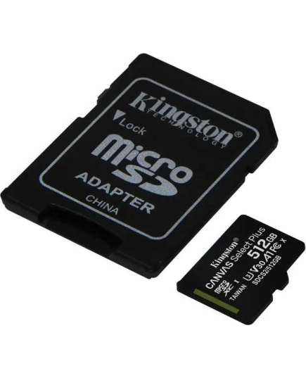 Карта памяти KINGSTON microSDXC 512Gb Canvas Select+ A1 (R100/W85) +ad