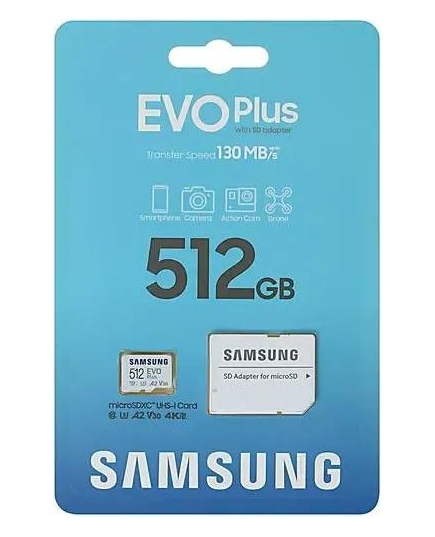 Карта памяти SAMSUNG microSDXC 512GB EVO PLUS (MB-MC512KA/EU) + ad