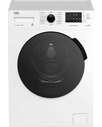 Узкая стиральная машина Beko SteamCure RSPE78612W, с паром