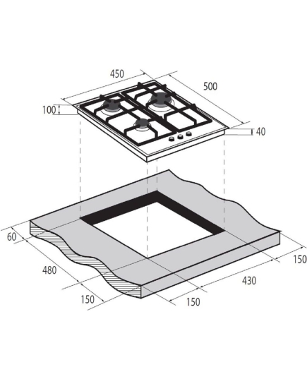 Варочная панель ZUGEL ZGH451X, стальная