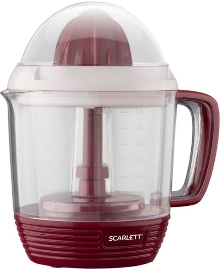 Соковыжималка цитрусовая Scarlett SC-JE50C08 красный/белый