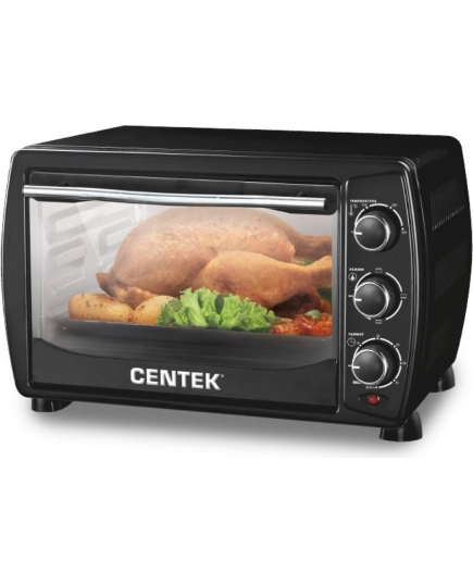 Электропечь Centek CT-1536-20 (черн)  1400Вт, таймер 90 мин, 4 режима, max 320°